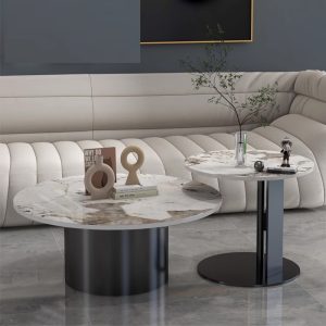 2 In 1 Glossy Sintered Stone Coffee Table
