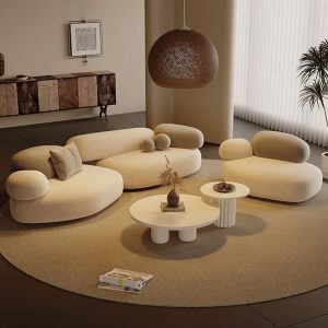 Cobblestone Design Fabric Sofa