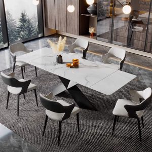 Designer Extendable Sintered Stone Dining Table